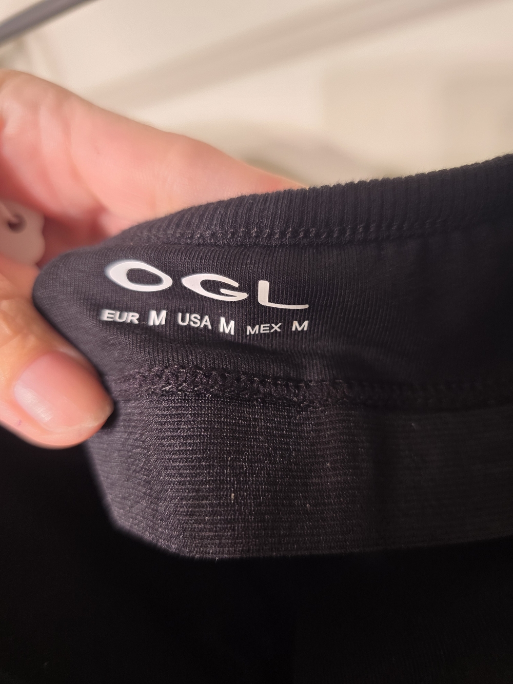 OGL Black Ribbed Halter Tank with V-Neck and Built-In Bra NWT - Picture 5 of 6